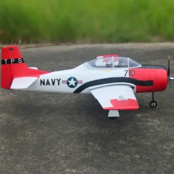 Dynam T-28 Trojan V2 Red 4S RC Warbird Plane 1300mm w/ Flaps