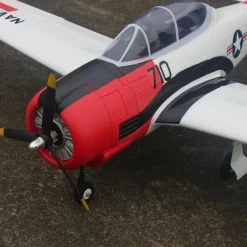Dynam T-28 Trojan V2 Red 4S RC Warbird Plane 1300mm w/ Flaps