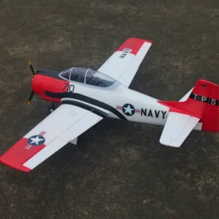 Dynam T-28 Trojan V2 Red 4S RC Warbird Plane 1300mm w/ Flaps