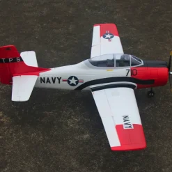 Dynam T-28 Trojan V2 Red 4S RC Warbird Plane 1300mm w/ Flaps