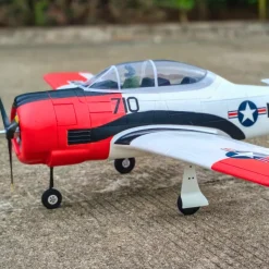 Dynam T-28 Trojan V2 Red 4S RC Warbird Plane 1300mm w/ Flaps