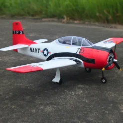 Dynam T-28 Trojan V2 Red 4S RC Warbird Plane 1300mm w/ Flaps