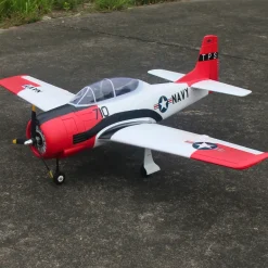 Dynam T-28 Trojan V2 Red 4S RC Warbird Plane 1300mm w/ Flaps