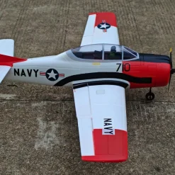 Dynam T-28 Trojan V2 Red 4S RC Warbird Plane 1300mm w/ Flaps