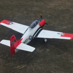 Dynam T-28 Trojan V2 Red 4S RC Warbird Plane 1300mm w/ Flaps