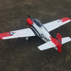 Dynam T-28 Trojan V2 Red 4S RC Warbird Plane 1300mm w/ Flaps