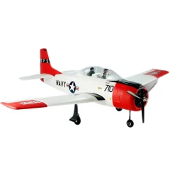 Dynam T-28 Trojan V2 Red 4S RC Warbird Plane 1300mm w/ Flaps
