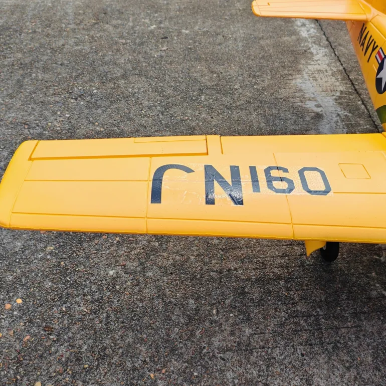 Dynam T-28 Trojan V2 Yellow 4S RC Warbird Plane 1300mm w/ Flaps
