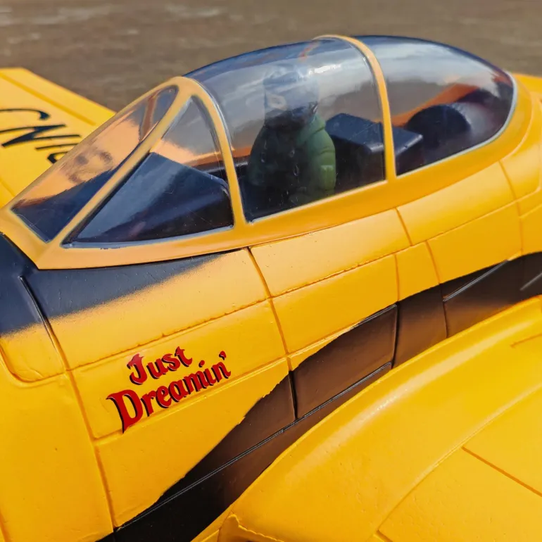 Dynam T-28 Trojan V2 Yellow 4S RC Warbird Plane 1300mm w/ Flaps