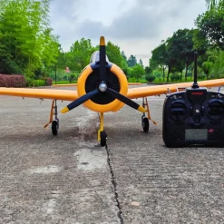 Dynam T-28 Trojan V2 Yellow 4S RC Warbird Plane 1300mm w/ Flaps
