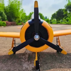 Dynam T-28 Trojan V2 Yellow 4S RC Warbird Plane 1300mm w/ Flaps
