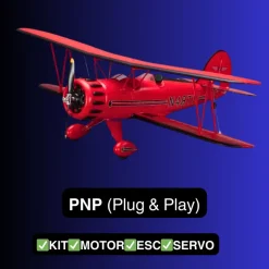 Dynam Waco YMF-5D V2 Red 4S RC Biplane 1300mm 51