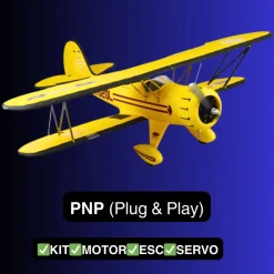 Dynam Waco YMF-5D V2 Yellow 4S RC Biplane 1300mm 51