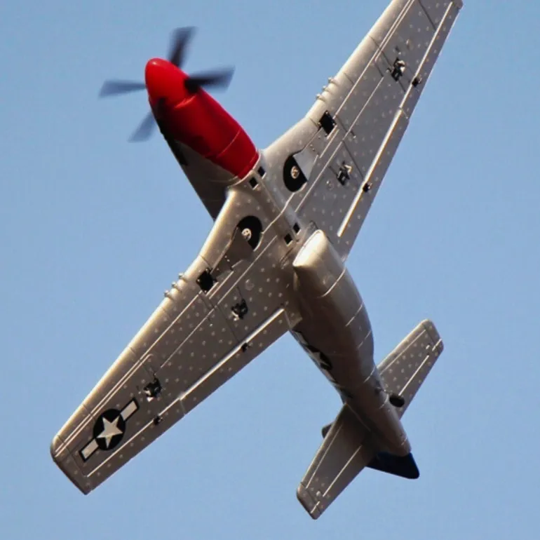 EU/AU/CA Stock Only! Dynam P-51 Mustang V2 Fred Glover RC Warbird Plane 1200mm 47" Wingspan w/ Flaps