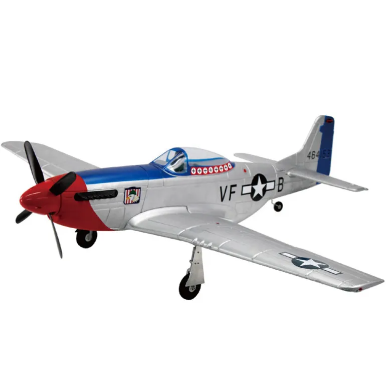 EU/AU/CA Stock Only! Dynam P-51 Mustang V2 Fred Glover RC Warbird Plane 1200mm 47" Wingspan w/ Flaps