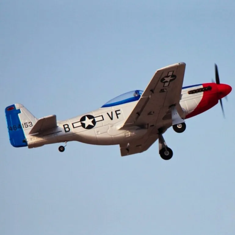 EU/AU/CA Stock Only! Dynam P-51 Mustang V2 Fred Glover RC Warbird Plane 1200mm 47" Wingspan w/ Flaps