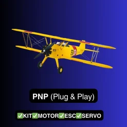 EU/CA Stock Only! Dynam Stearman PT-17 Yellow 4S RC Biplane 1300mm 51