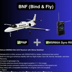 EU Stock Only! Dynam Cessna 550 Turbo Jet V2 White 4S Twin 64mm EDF RC Jet w/ Flaps