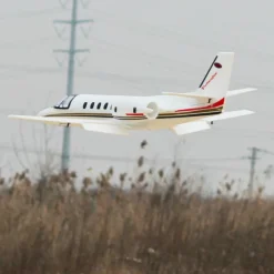 EU Stock Only! Dynam Cessna 550 Turbo Jet V2 White 4S Twin 64mm EDF RC Jet w/ Flaps