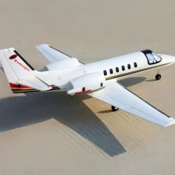 EU Stock Only! Dynam Cessna 550 Turbo Jet V2 White 4S Twin 64mm EDF RC Jet w/ Flaps