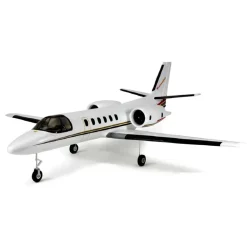EU Stock Only! Dynam Cessna 550 Turbo Jet V2 White 4S Twin 64mm EDF RC Jet w/ Flaps
