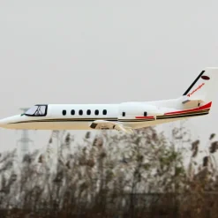 EU Stock Only! Dynam Cessna 550 Turbo Jet V2 White 4S Twin 64mm EDF RC Jet w/ Flaps