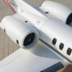 EU Stock Only! Dynam Cessna 550 Turbo Jet V2 White 4S Twin 64mm EDF RC Jet w/ Flaps