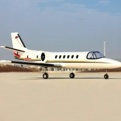 EU Stock Only! Dynam Cessna 550 Turbo Jet V2 White 4S Twin 64mm EDF RC Jet w/ Flaps