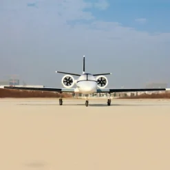 EU Stock Only! Dynam Cessna 550 Turbo Jet V2 White 4S Twin 64mm EDF RC Jet w/ Flaps
