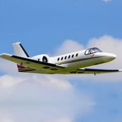 EU Stock Only! Dynam Cessna 550 Turbo Jet V2 White 4S Twin 64mm EDF RC Jet w/ Flaps