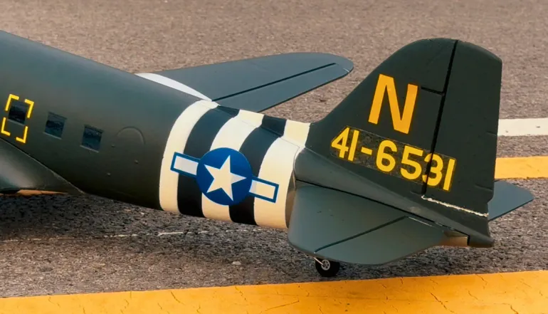 EU Stock Only! Dynam C-47 Skytrain V2 Green RC Warbird Plane 1500mm 59" Wingspan