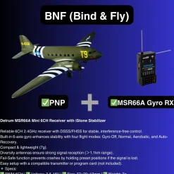 EU Stock Only! Dynam C-47 Skytrain V2 Green RC Warbird Plane 1500mm 59