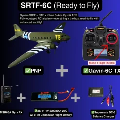 EU Stock Only! Dynam C-47 Skytrain V2 Green RC Warbird Plane 1500mm 59