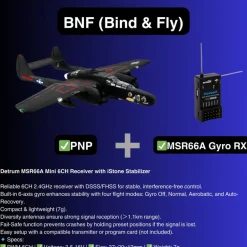 EU Stock Only! Dynam P-61 Black Widow 4S Twin Engine RC Warbird Plane 1500mm w/ Flaps