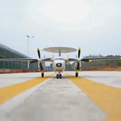 🌟🎉 New Release! Dynam E-2C Hawkeye AEW 1500mm Twin-Engine 360° Rotating Radar RC Scale Airplane