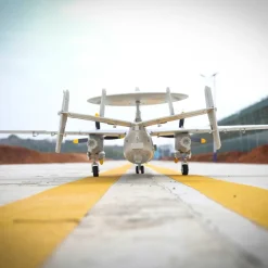 🌟🎉 New Release! Dynam E-2C Hawkeye AEW 1500mm Twin-Engine 360° Rotating Radar RC Scale Airplane
