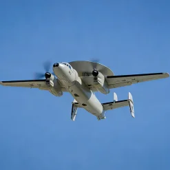 🌟🎉 New Release! Dynam E-2C Hawkeye AEW 1500mm Twin-Engine 360° Rotating Radar RC Scale Airplane
