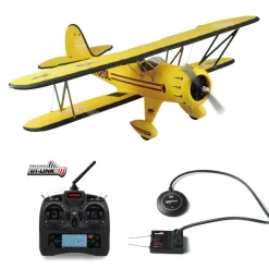 One-Click Return Home Dynam Waco YMF-5D V2 Yellow SRTF-Pro w/GAVIN-8CH TX & SR86A-G GPS Autopilot Receiver