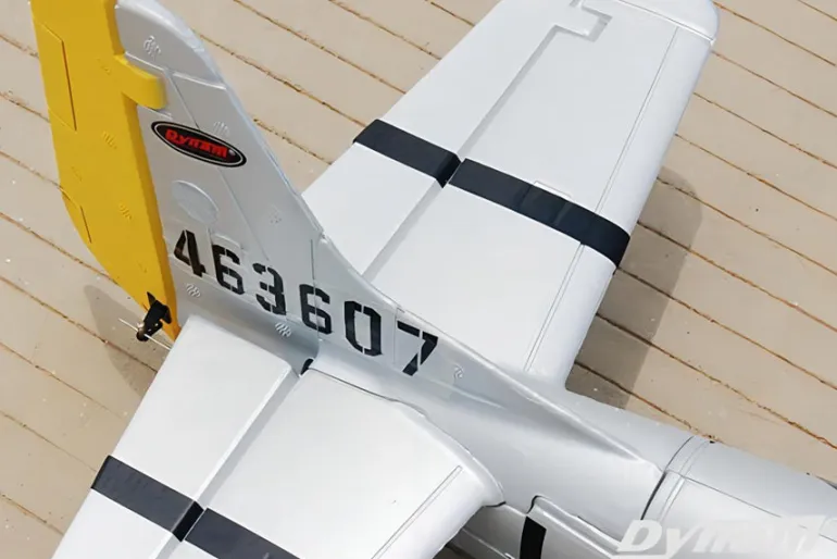 UK Stock Only! Dynam P-51 Mustang V2 Silver RC Warbird Plane 1200mm Wingspan w/ Flaps