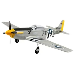 UK Stock Only! Dynam P-51 Mustang V2 Silver RC Warbird Plane 1200mm Wingspan w/ Flaps