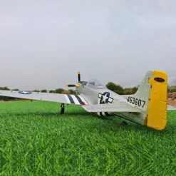 UK Stock Only! Dynam P-51 Mustang V2 Silver RC Warbird Plane 1200mm Wingspan w/ Flaps