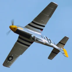 UK Stock Only! Dynam P-51 Mustang V2 Silver RC Warbird Plane 1200mm Wingspan w/ Flaps
