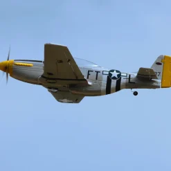 UK Stock Only! Dynam P-51 Mustang V2 Silver RC Warbird Plane 1200mm Wingspan w/ Flaps