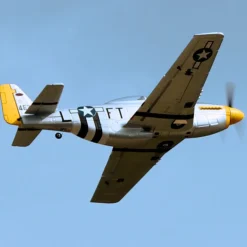 UK Stock Only! Dynam P-51 Mustang V2 Silver RC Warbird Plane 1200mm Wingspan w/ Flaps