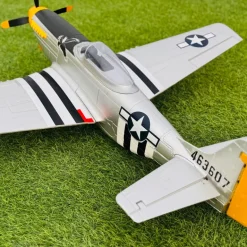 UK Stock Only! Dynam P-51 Mustang V2 Silver RC Warbird Plane 1200mm Wingspan w/ Flaps