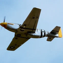 UK Stock Only! Dynam P-51 Mustang V2 Silver RC Warbird Plane 1200mm Wingspan w/ Flaps