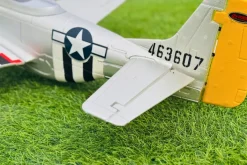 UK Stock Only! Dynam P-51 Mustang V2 Silver RC Warbird Plane 1200mm Wingspan w/ Flaps