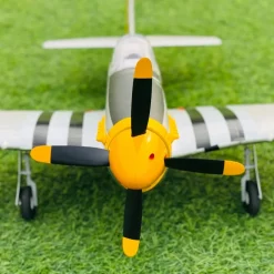 UK Stock Only! Dynam P-51 Mustang V2 Silver RC Warbird Plane 1200mm Wingspan w/ Flaps