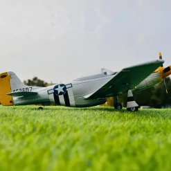 UK Stock Only! Dynam P-51 Mustang V2 Silver RC Warbird Plane 1200mm Wingspan w/ Flaps