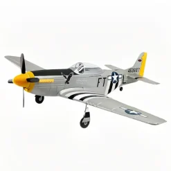 UK Stock Only! Dynam P-51 Mustang V2 Silver RC Warbird Plane 1200mm Wingspan w/ Flaps